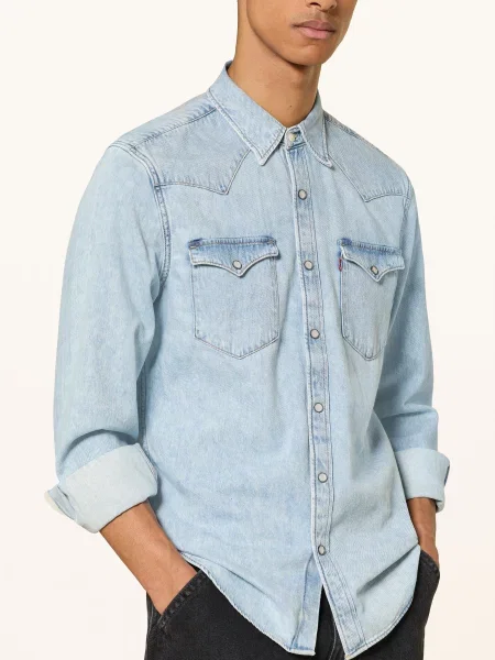 Levi's® Koszula Jeansowa Barstow Western Slim Fit blau niebieska
