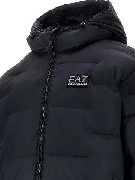 Ватиран яке Ea7 Emporio Armani с автограф черно