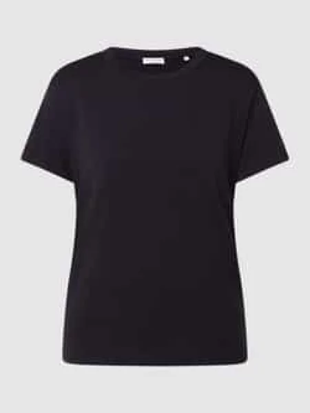 T-shirt z bawełny bio Marc O'polo granatowa