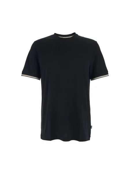 T-shirt o kroju regular fit z czystej bawełny Hugo czarna