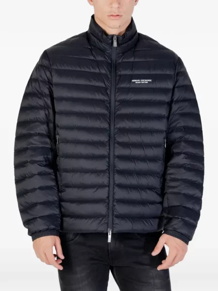 Matlasat geacă cu puf Armani Exchange albastru