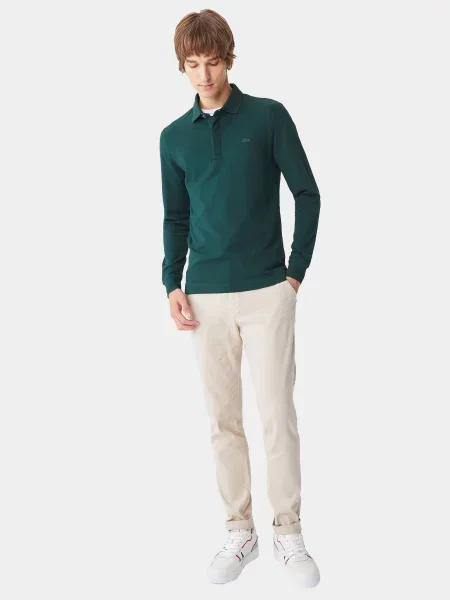 Поло Lacoste зеленое