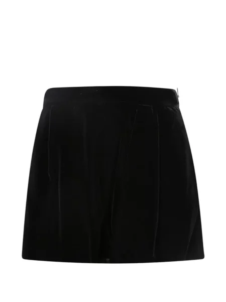 Fustă Emporio Armani de catifea negru