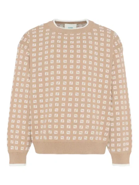 Sweter dziecięcy Fendi brązowy
