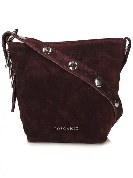 Замшевая сумка Toscanio бордовая