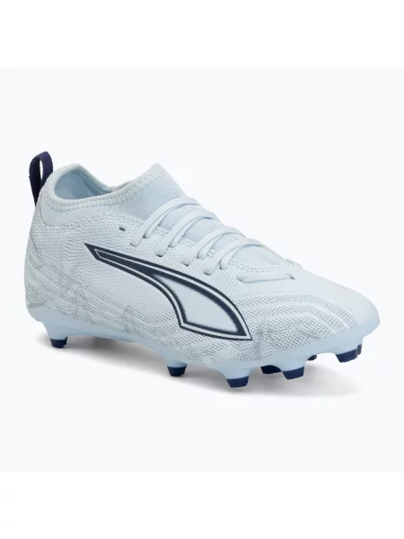 Încălțăminte de fotbal pentru copii PUMA Ultra 6 Match FG/AG Jr icy blue/puma white/blue jewel alb