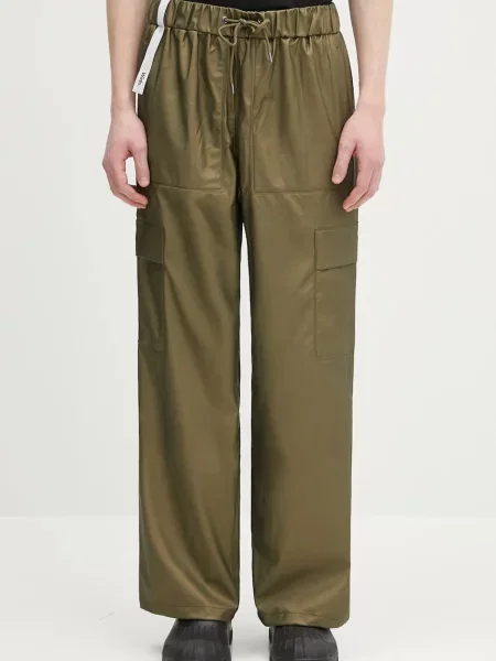 Kalhoty Rains Cargo Rain Pants Wide W3 zelená