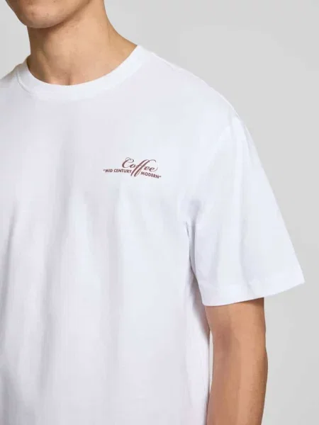 T-shirt o kroju regular fit z czystej bawełny model FRED LIFE' Only & Sons biała