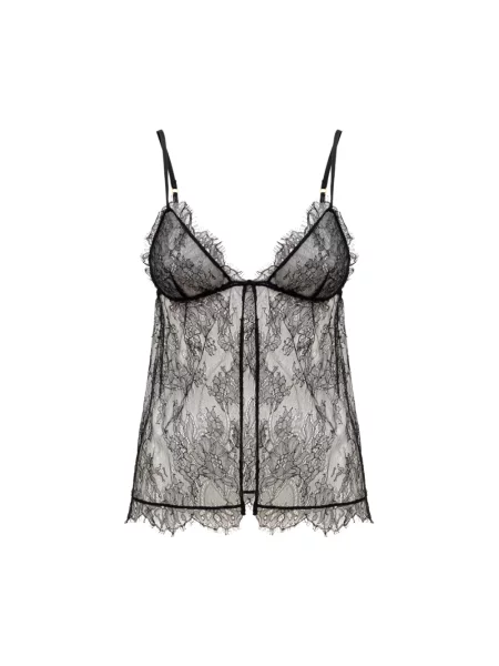 Top Tom Ford koronkowy z paskiem czarny