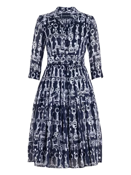 Rochie Samantha Sung cu imagine de costum albastru