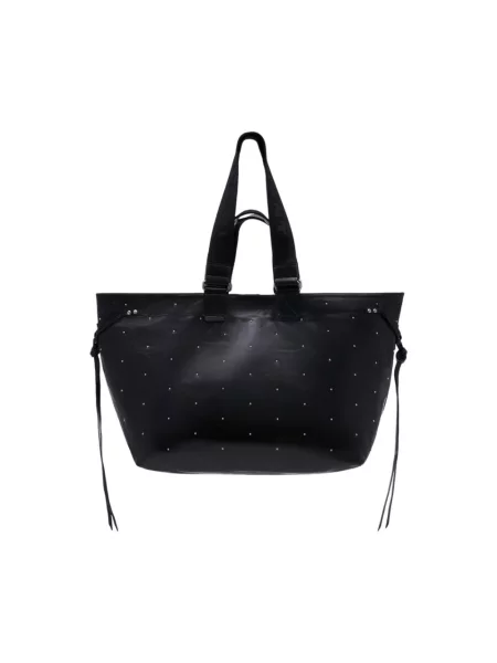 Turystyka piesza torebka skórzana Isabel Marant skórzana czarna