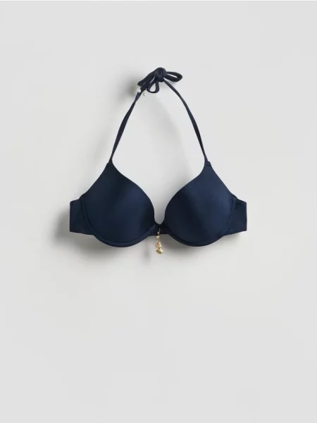 Reserved Верх пляжного купальника з підвіскою темно-синій синій