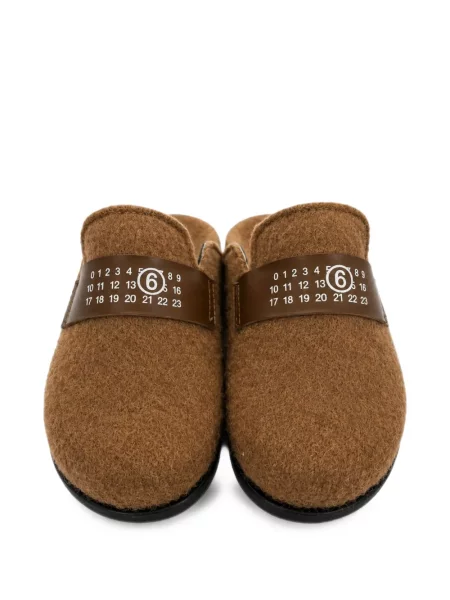 Kapcie dziecięce Mm6 Maison Margiela brązowe