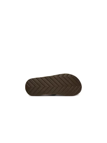 Šlepetės per pirštą Tommy Hilfiger Molded Hilfiger Lth Beach Sandal juoda