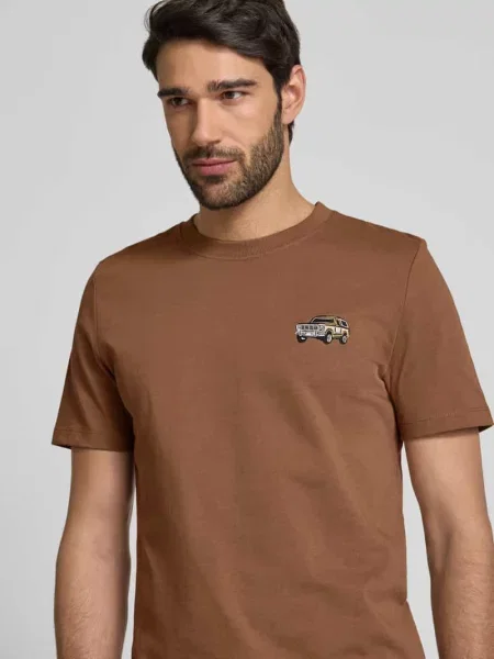 T-shirt o kroju regular fit z czystej bawełny z aplikacją Ford® S.oliver Red Label
