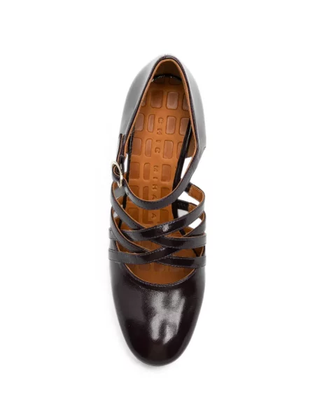 Pantofi cu toc Chie Mihara din piele cu bretele violet