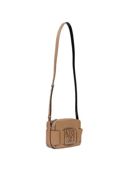 Crossbody kabelka Eax z ekologickej kože béžová