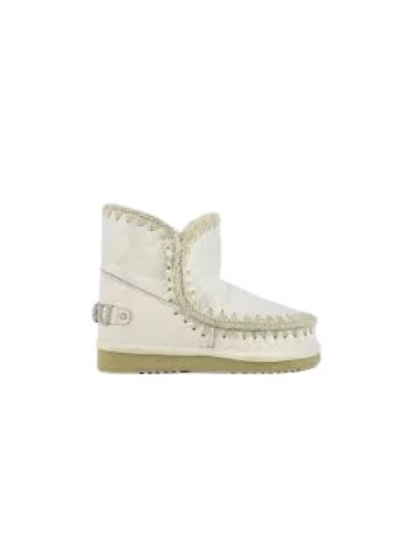 Buty do kostki Mou wełniane białe