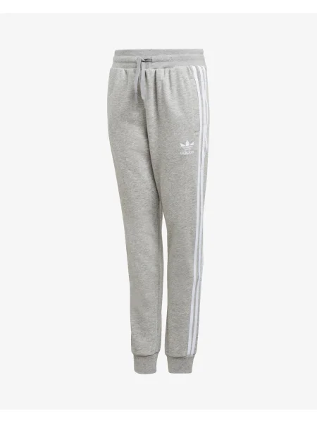 Pruhované nohavice Adidas Originals sivá