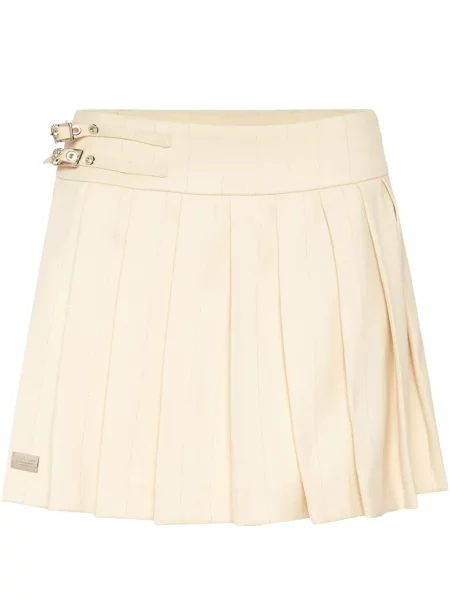 Fusta plisata Philipp Plein plisată alb