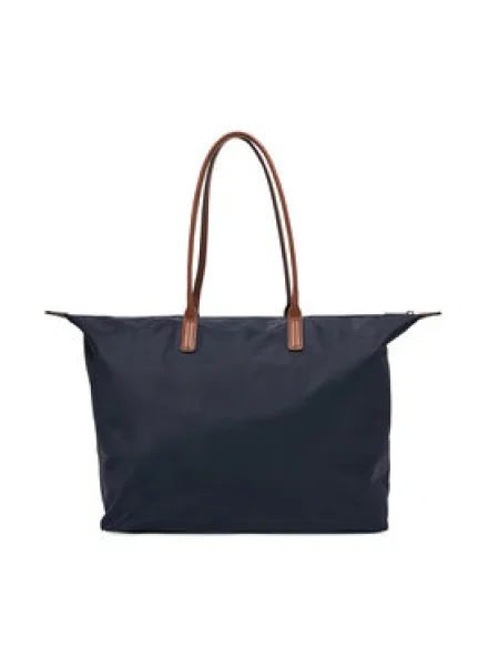 Tommy Hilfiger Kabelka Popette Maxi Tote Tmavomodrá modrá