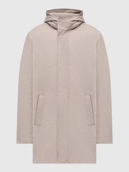 Утеплена куртка з кашеміру Agnona сіра
