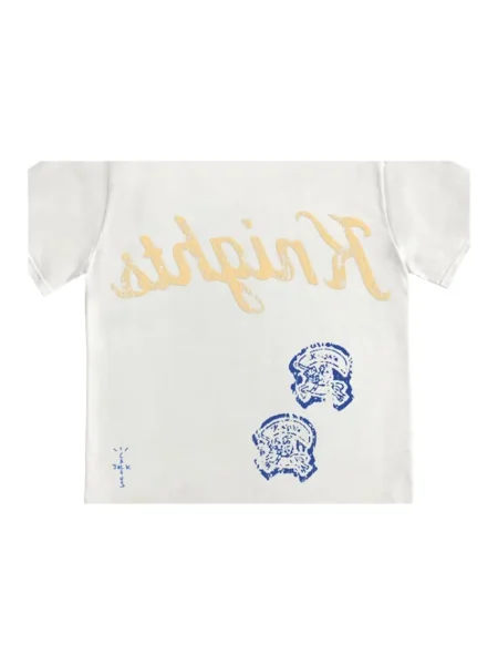 Scurt tricou Travis Scott cu imagine alb