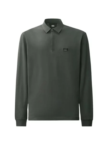 Lung tricou polo C.p. Company stretch verde