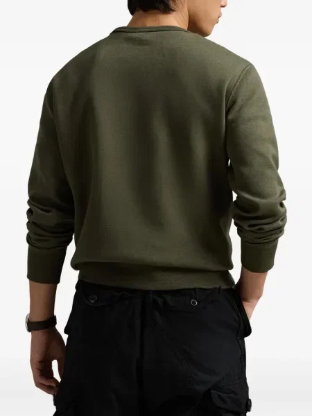 Prugasta majica Polo Ralph Lauren s printom s okruglim izrezom zelena