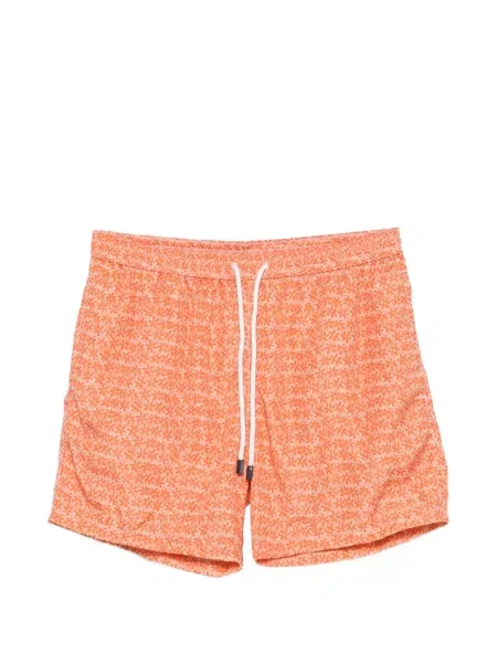 Slip de baie Barba cu model floral cu imagine cu cordon portocaliu