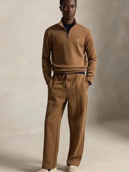 Polo Ralph Lauren spodnie dresowe z bawełną brązowe