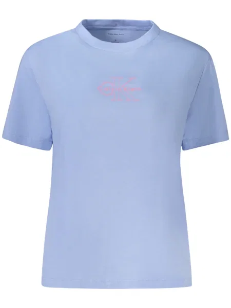 Тениска Calvin Klein Jeans дамска лилаво синьо