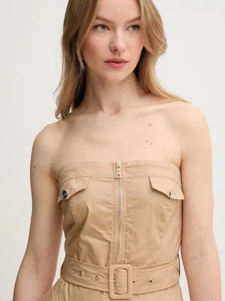 Сукня Gaudi midi розкльошена бежевий