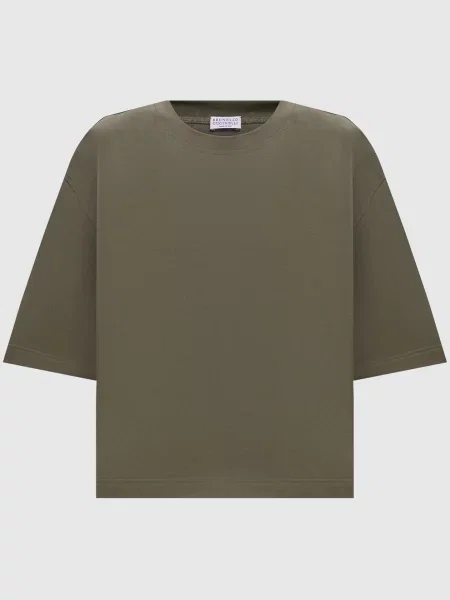 Футболка кольору Brunello Cucinelli хакі