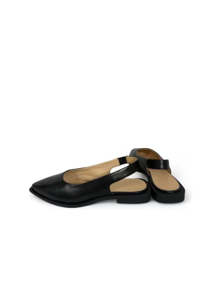Balerinki Copenhagen Shoes skórzane z otwartą piętą czarne