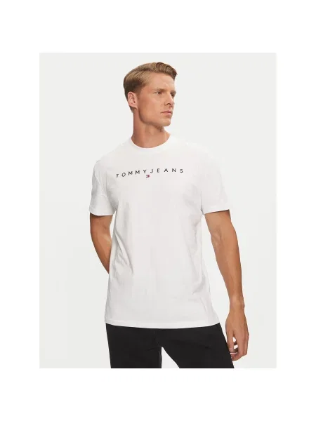 Μπλούζα Tommy Jeans με αυτόγραφο λευκό