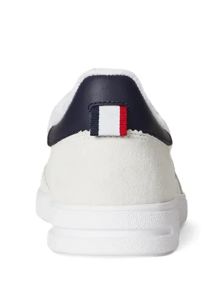 Кожени чорапи Polo Ralph Lauren с отворена пета с пейсли десен бяло