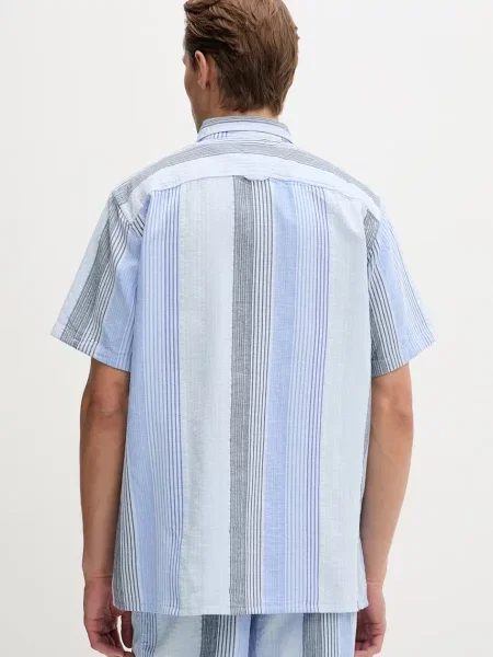 Koszula casual o kroju relaxed fit z czystej bawełny Tommy Jeans niebieska