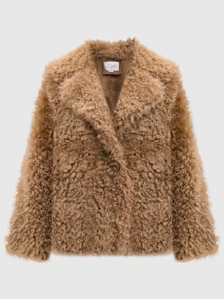 Коринева дублянка з відкладним коміром Babe Pay Pls коричнева