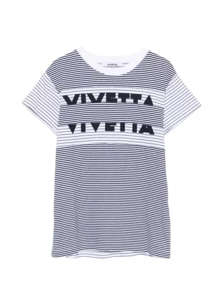 Tricou Vivetta cu dungi alb