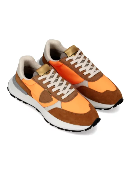Buty do biegania Philippe Model zamszowe do biegania pomarańczowe