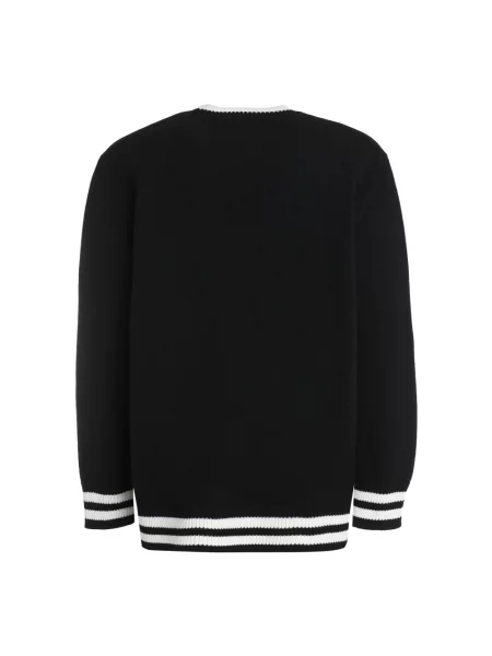 Sweter Alexander Mcqueen z kaszmiru z logo czarny