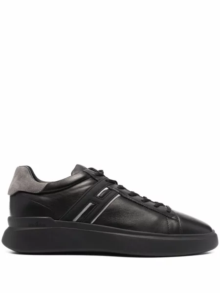 Sneakerși Hogan cu șireturi din dantelă negru