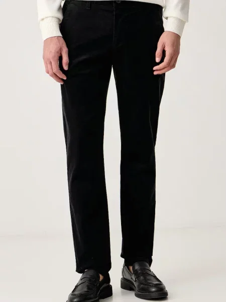 Marc O'Polo pantaloni slim fit pentru bărbați din catifea reiată negru
