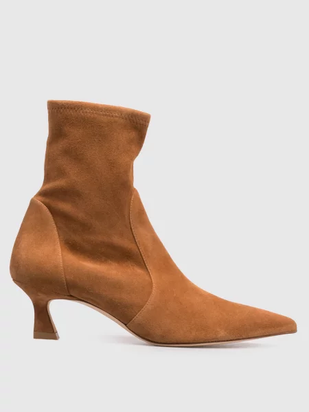 Замшевые ботильоны Stuart Weitzman коричневые