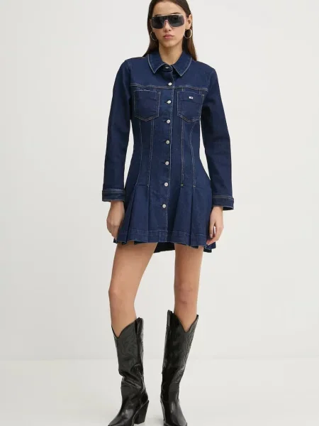 Džínsové šaty Tommy Jeans modrá