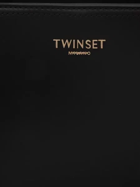 Műbőr kézitáska Twinset fekete