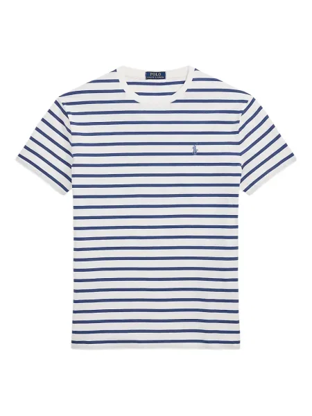 Дълго мрежеста тениска Polo Ralph Lauren с кръгло деколте зелено