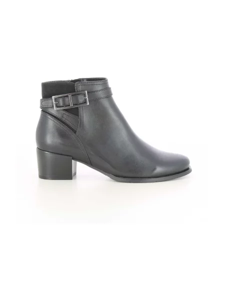 Lniane buty do kostki Regarde Le Ciel czarne