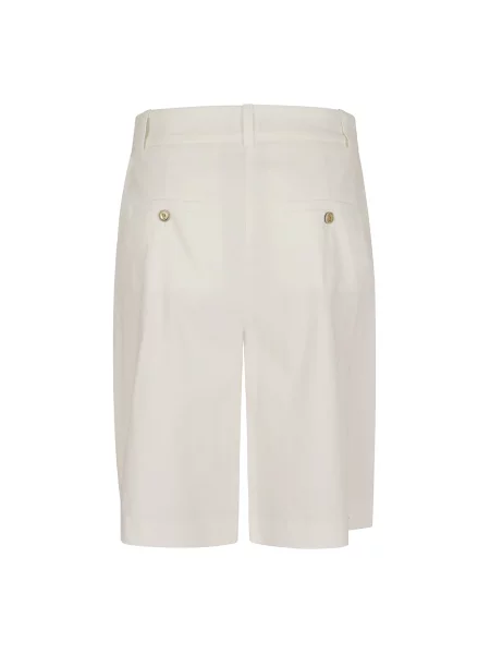 Lniane bermudy Pinko białe